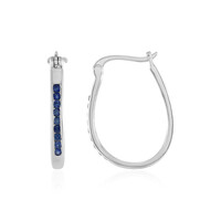 Blue Sapphire Silver Earrings