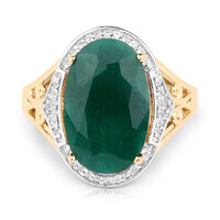 Emerald Colour Beryl Silver Ring
