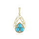 9K Sleeping Beauty Turquoise Gold Pendant (Ornaments by de Melo)