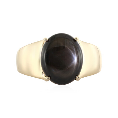 9K Black Star Sapphire Gold Ring