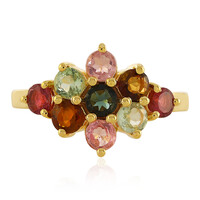 Fancy Tourmaline Silver Ring