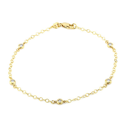 14K SI1 (H) Diamond Gold Bracelet