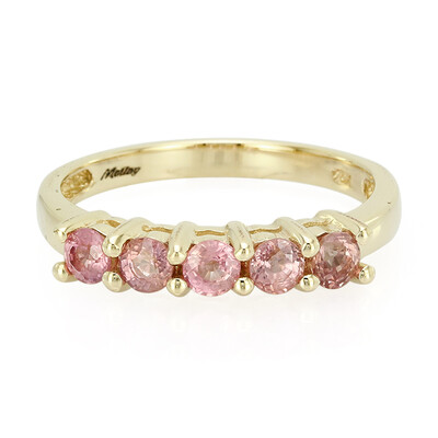 10K Unheated Padparadscha Sapphire Gold Ring