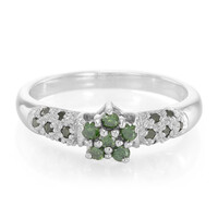 Fancy Diamond Silver Ring