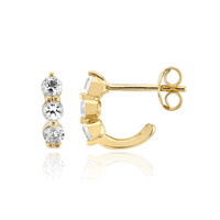 White Topaz Silver Earrings