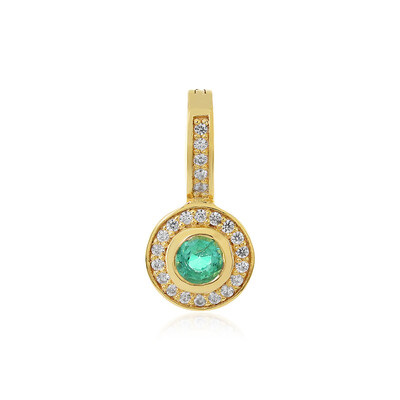 Russian Emerald Silver Pendant