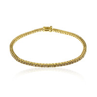 9K SI2 Champagne Diamond Gold Bracelet