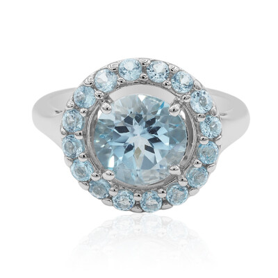 Sky Blue Topaz Silver Ring