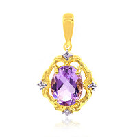 Rose de France Amethyst Silver Pendant