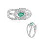 Russian Emerald Silver Ring (de Melo)