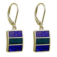 Malachite Silver Earrings