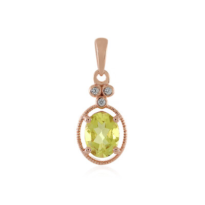 Lemon Quartz Silver Pendant
