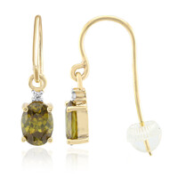 9K Bulgarian Sphalerite Gold Earrings