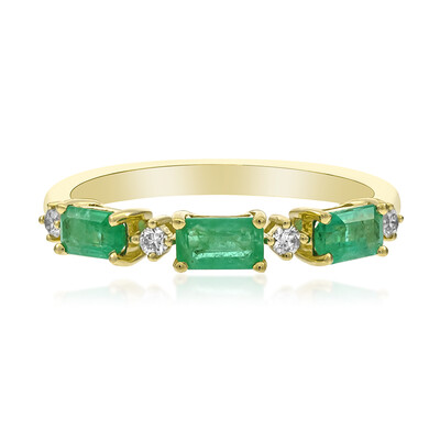 14K AAA Zambian Emerald Gold Ring (CIRARI)