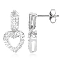 White Topaz Silver Earrings
