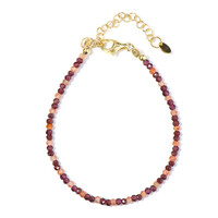 Magenta Garnet Silver Bracelet