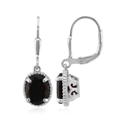 Garnet Silver Earrings