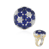 Cobalt Spinel Silver Ring (Gems en Vogue)