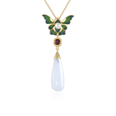 White Moonstone Silver Necklace (Adela Silber)