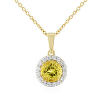 Golden Apatite Silver Necklace