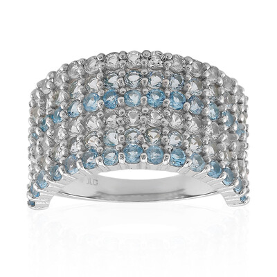 White Topaz Silver Ring