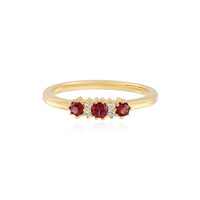 Noble Red Spinel Silver Ring