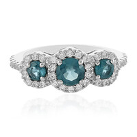 Teal Kyanite Silver Ring