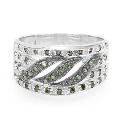 Fancy Diamond Silver Ring