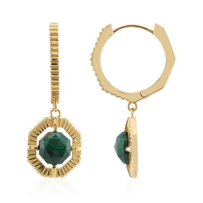 Malachite Silver Earrings