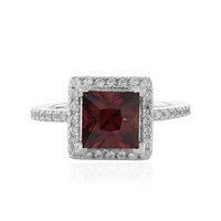 Pink Zircon Silver Ring