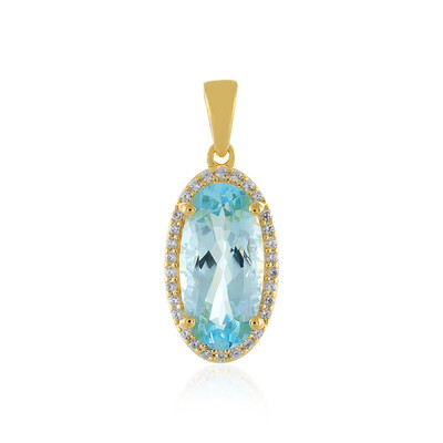 Sky Blue Topaz Silver Pendant