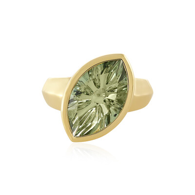 Green Amethyst Silver Ring