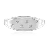 I2 (I) Diamond Silver Ring