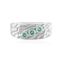 Russian Emerald Silver Ring (de Melo)