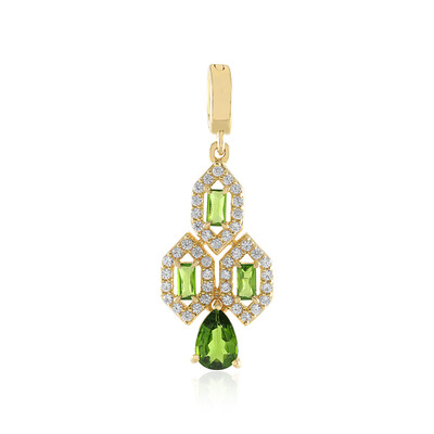Russian Diopside Silver Pendant