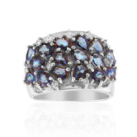 Purple Mystic Quartz Silver Ring