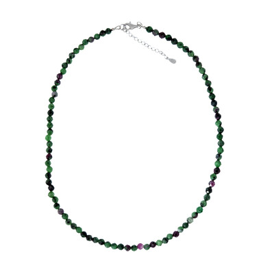 Ruby in Zoisite Silver Necklace