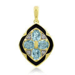 Swiss Blue Topaz Silver Pendant