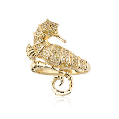 14K SI2 Fancy Diamond Gold Ring (CIRARI)