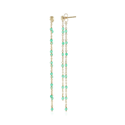 Green Onyx Silver Earrings (M de Luca)