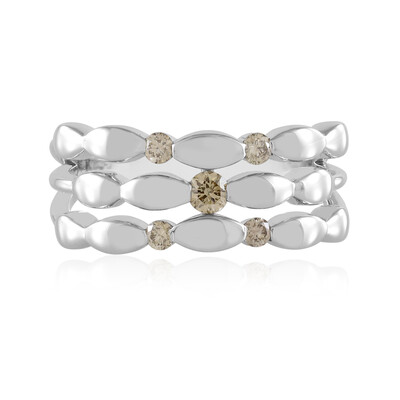 9K SI2 Champagne Diamond Gold Ring
