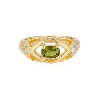 Moldavite Silver Ring