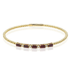 14K AAA Mozambique Ruby Gold Bangle (CIRARI)