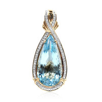 18K Santa Maria Aquamarine Gold Pendant (AMAYANI)