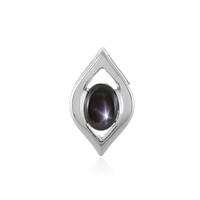 Black Star Sapphire Silver Pendant
