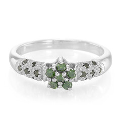 Fancy Diamond Silver Ring
