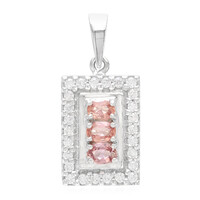 Padparadscha Sapphire Silver Pendant