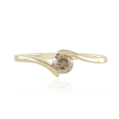9K SI2 Champagne Diamond Gold Ring