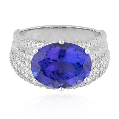 18K AAA Tanzanite Gold Ring (de Melo)