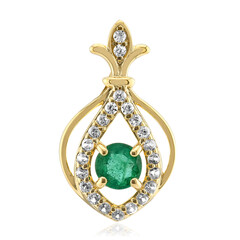Zambian Emerald Silver Pendant